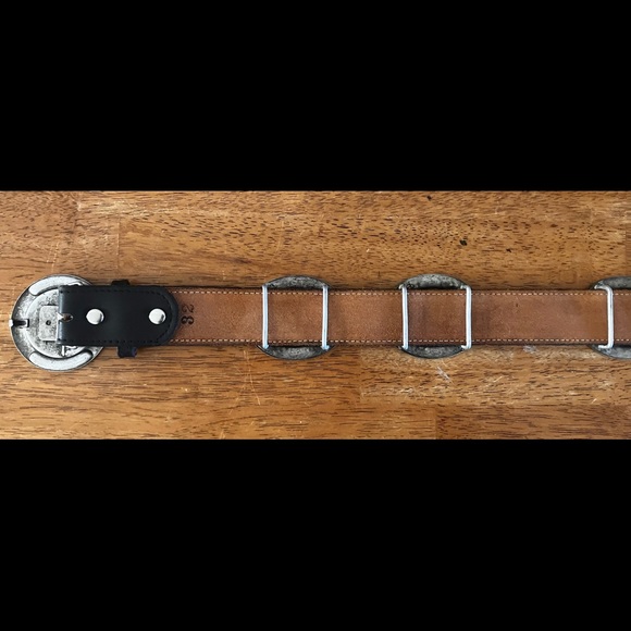 Black Leather Belt with 1950 Western Golden Age of Television actors - Picture 6 of 13